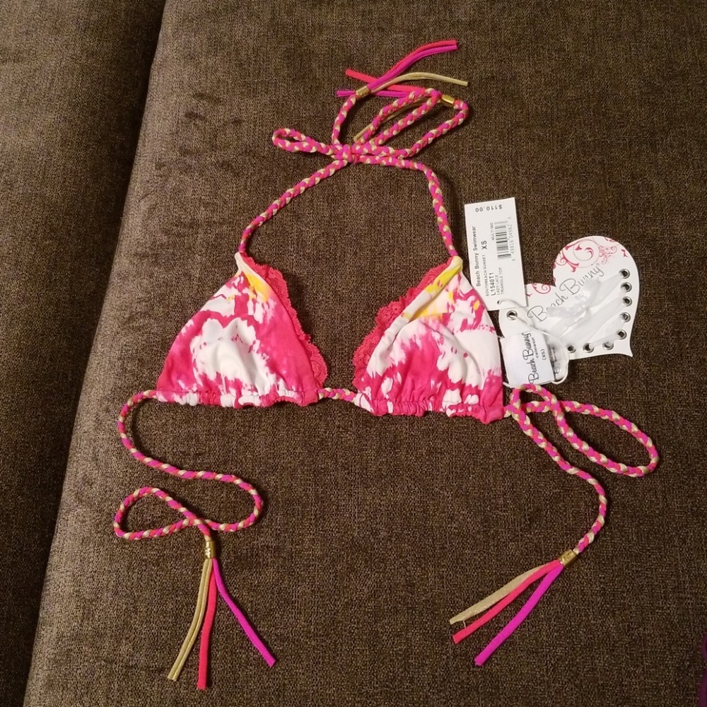 Beach Bunny triangle top Southbeach Sunset sz XS